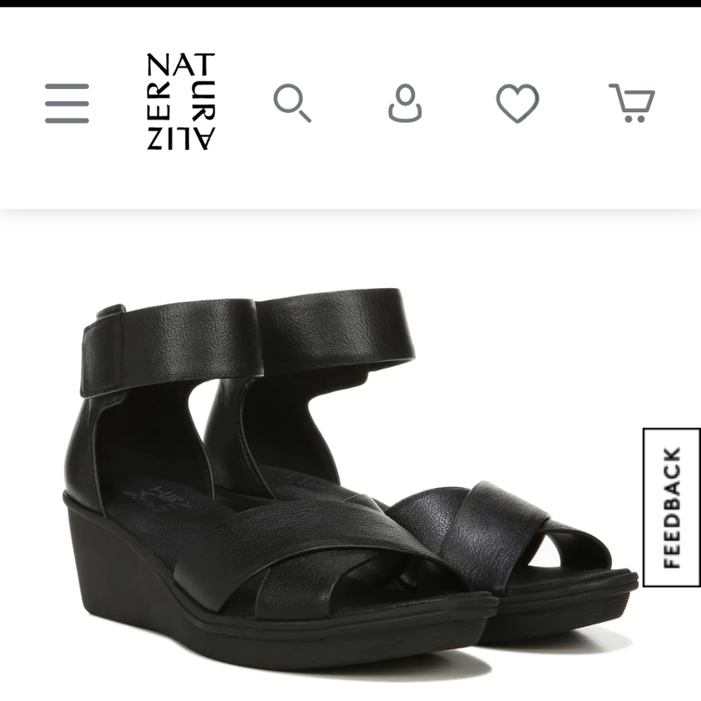 Naturalizer sandals 8.5 M Black